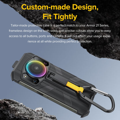 For Ulefone Armor 21 Ulefone Back Clip Phone Case with Carabiner(Black) - free shipping - PMC Jewellery - Order now!