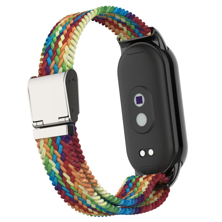 For Xiaomi Mi Band 8 Metal Head + Adjustable Nylon Braided Steel Buckle Watch Band(Colorful) - Watch Bands by PMC TechLife | Online Shopping South Africa | PMC TechLife