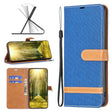 For Xiaomi Redmi 12 4G Color Block Denim Texture Leather Phone Case(Royal Blue) - free shipping - PMC TechLife - Order now!