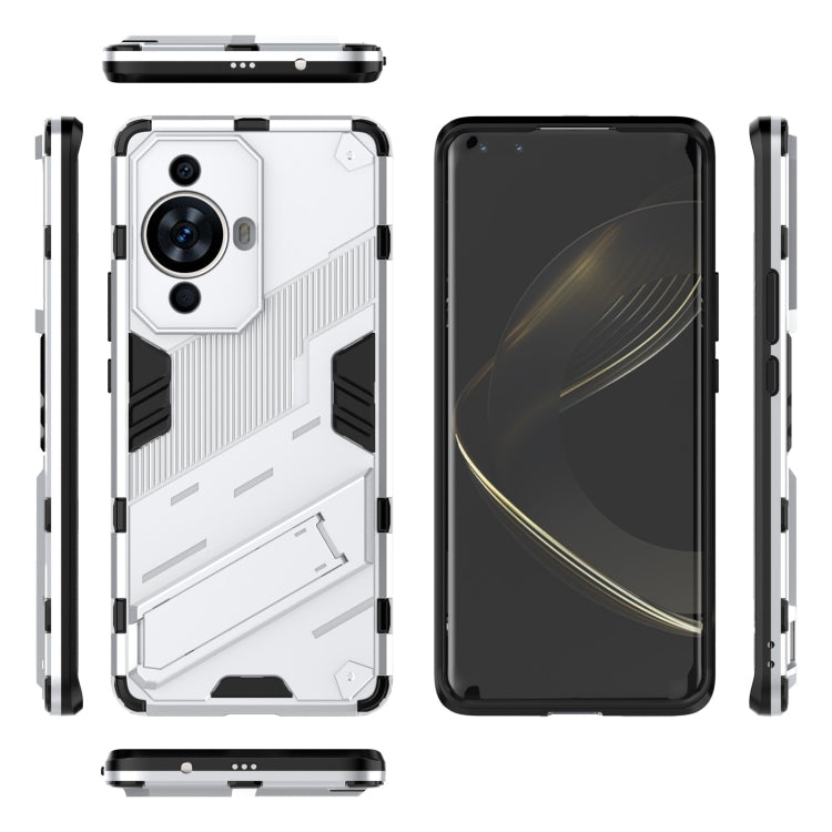 For Huawei nova 11 Pro 4G Punk Armor 2 in 1 PC + TPU Phone Case with Holder(White) - free shipping - PMC TechLife - Order now!