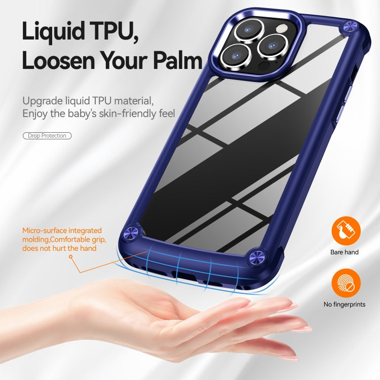 For iPhone 15 Pro Max TPU + PC Lens Protection Phone Case(Blue) - free shipping - PMC TechLife - Order now!