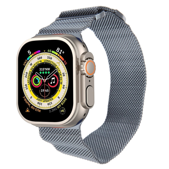 For Apple Watch Ultra 49mm Milanese Metal Magnetic Watch Band(Space Grey)