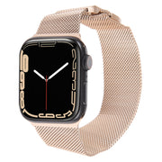 For Apple Watch 8 41mm Milanese Metal Magnetic Watch Band(Retro Gold)