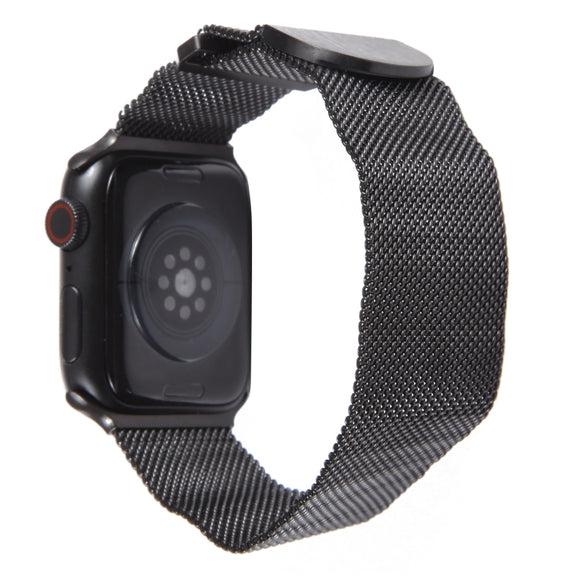 For Apple Watch 8 45mm Milanese Metal Magnetic Watch Band(Black)