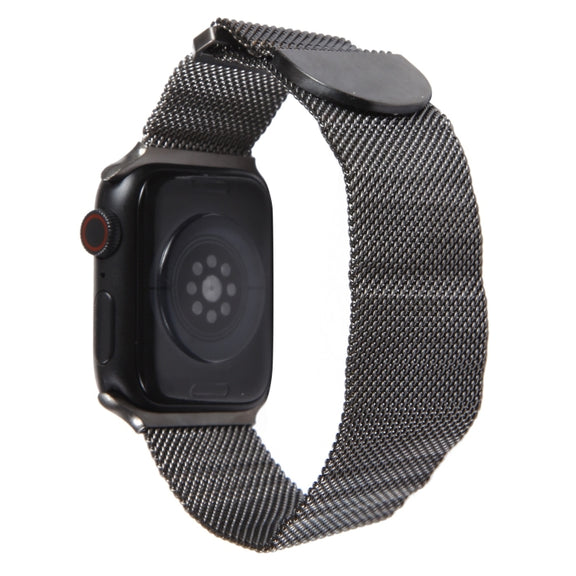 For Apple Watch 7 41mm Milanese Metal Magnetic Watch Band(Gunmetal)