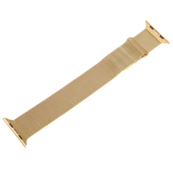For Apple Watch 7 41mm Milanese Metal Magnetic Watch Band(Gold)