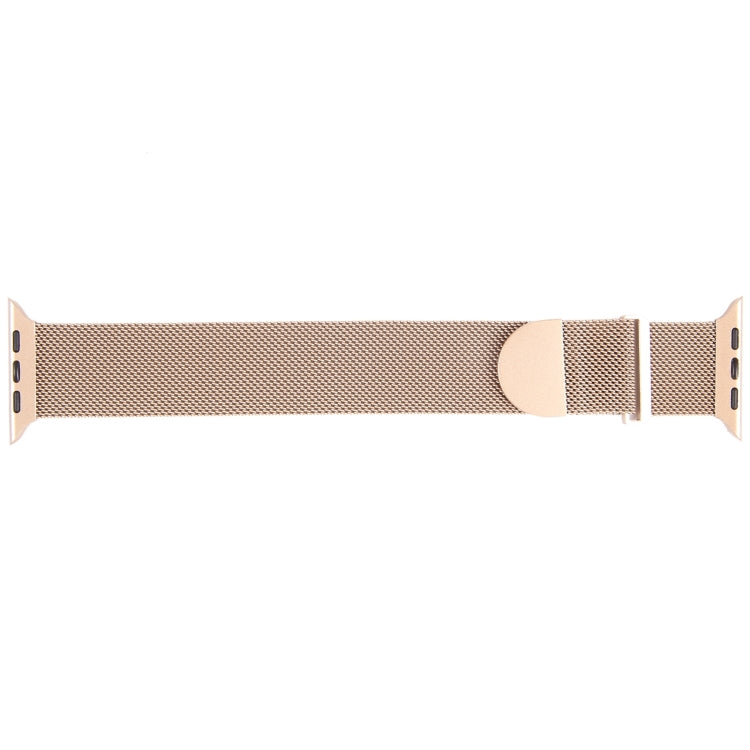 For Apple Watch 7 41mm Milanese Metal Magnetic Watch Band(Retro Gold)