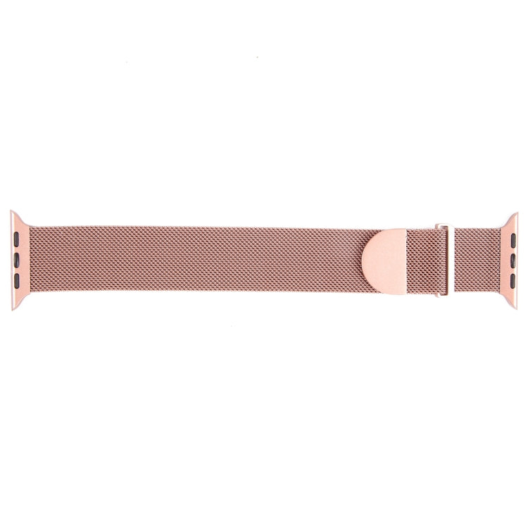 For Apple Watch 7 41mm Milanese Metal Magnetic Watch Band(Pink)