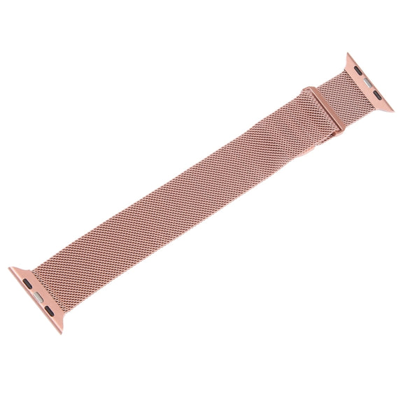 For Apple Watch 7 41mm Milanese Metal Magnetic Watch Band(Pink)