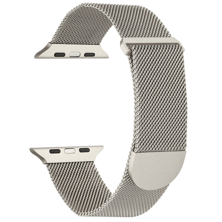 For Apple Watch 7 45mm Milanese Metal Magnetic Watch Band(Starlight) - Watch Bands by PMC TechLife | Online Shopping South Africa | PMC TechLife