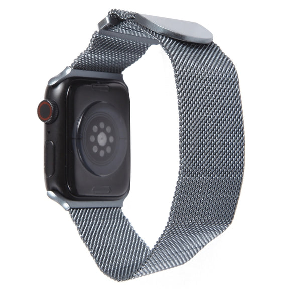 For Apple Watch 7 45mm Milanese Metal Magnetic Watch Band(Space Grey)