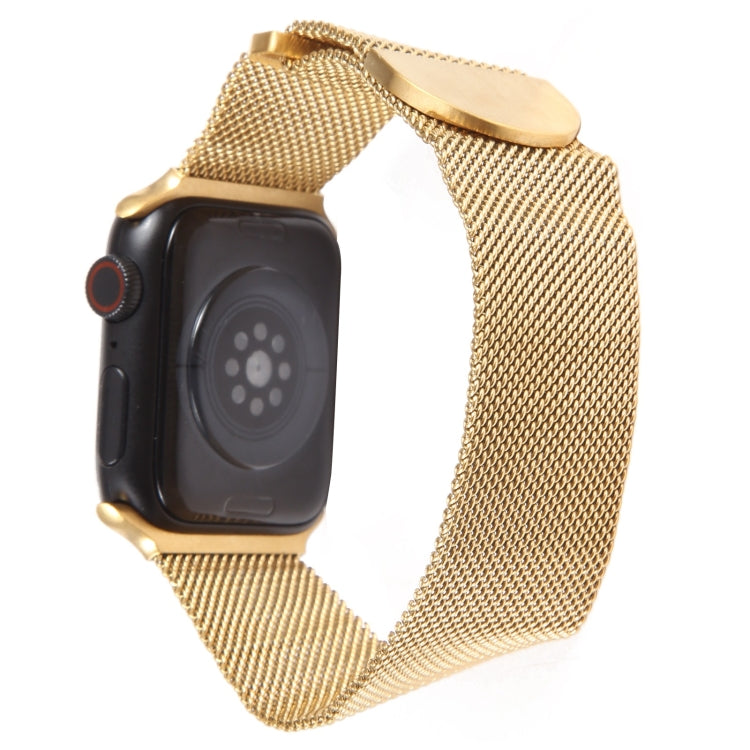 For Apple Watch SE 40mm Milanese Metal Magnetic Watch Band(Gold) - Watch Bands by PMC TechLife | Online Shopping South Africa | PMC TechLife