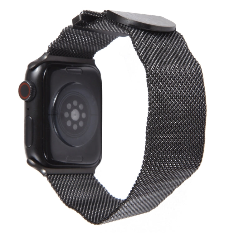 For Apple Watch SE 44mm Milanese Metal Magnetic Watch Band(Black)