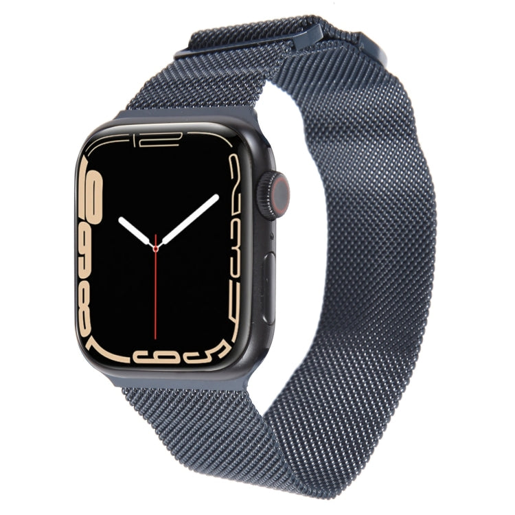For Apple Watch 6 44mm Milanese Metal Magnetic Watch Band(Midnight Blue)