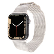 For Apple Watch 6 44mm Milanese Metal Magnetic Watch Band(Starlight)
