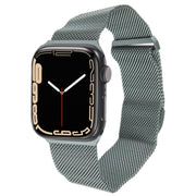 For Apple Watch 6 44mm Milanese Metal Magnetic Watch Band(Pine Green)