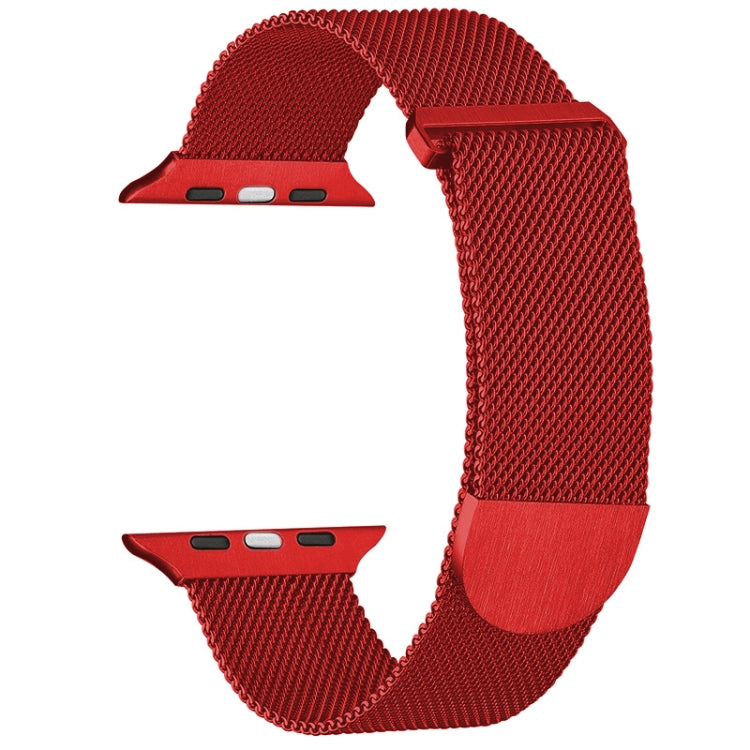 For Apple Watch 5 40mm Milanese Metal Magnetic Watch Band(Red) - Watch Bands by PMC TechLife | Online Shopping South Africa | PMC TechLife