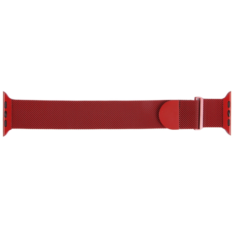 For Apple Watch 5 44mm Milanese Metal Magnetic Watch Band(Red) - Watch Bands by PMC TechLife | Online Shopping South Africa | PMC TechLife