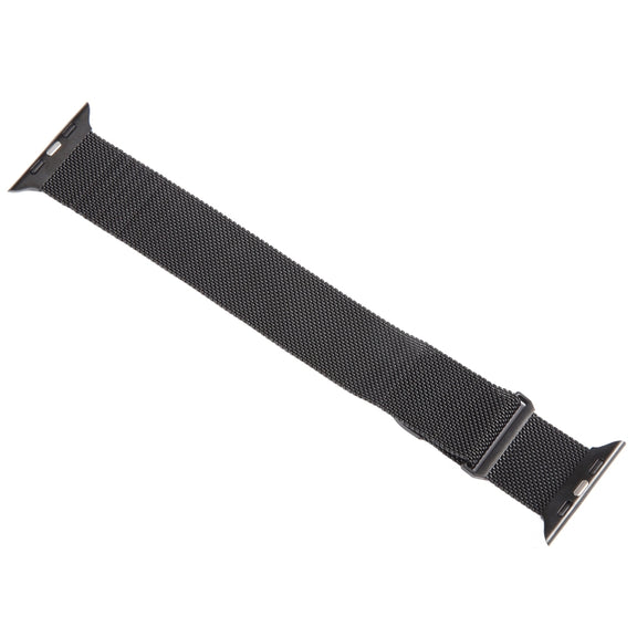 For Apple Watch 5 44mm Milanese Metal Magnetic Watch Band(Black)