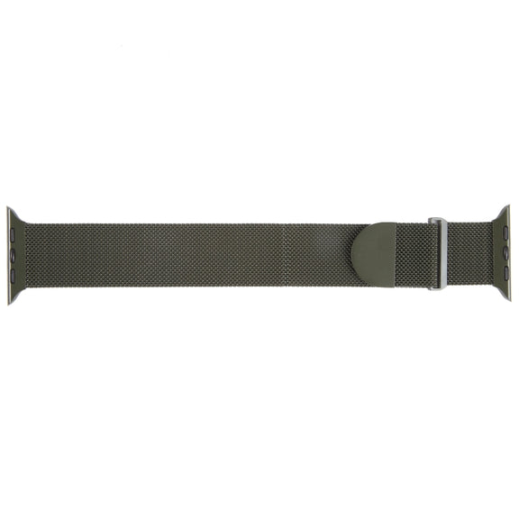 For Apple Watch 5 44mm Milanese Metal Magnetic Watch Band(Army Green)