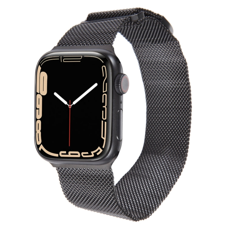 For Apple Watch 3 38mm Milanese Metal Magnetic Watch Band(Black) - Watch Bands by PMC TechLife | Online Shopping South Africa | PMC TechLife