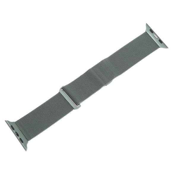For Apple Watch 2 38mm Milanese Metal Magnetic Watch Band(Pine Green)
