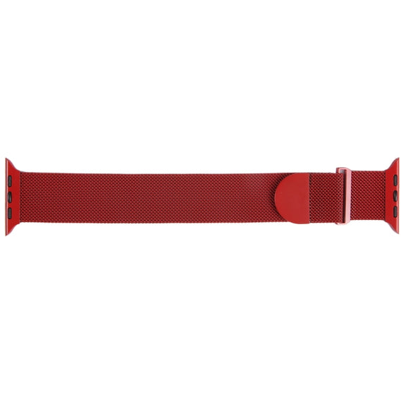 For Apple Watch 2 42mm Milanese Metal Magnetic Watch Band(Red)