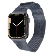 For Apple Watch 2 42mm Milanese Metal Magnetic Watch Band(Midnight Blue)