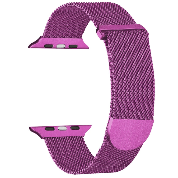 For Apple Watch 2 42mm Milanese Metal Magnetic Watch Band(Purple) - Watch Bands by PMC TechLife | Online Shopping South Africa | PMC TechLife