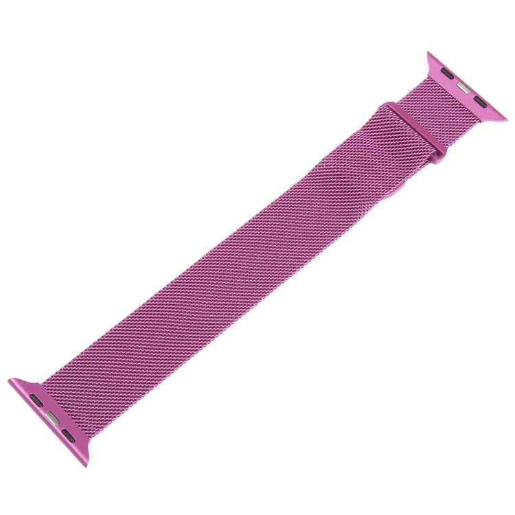 For Apple Watch 2 42mm Milanese Metal Magnetic Watch Band(Purple) - Watch Bands by PMC TechLife | Online Shopping South Africa | PMC TechLife