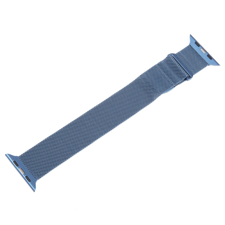 For Apple Watch 2 42mm Milanese Metal Magnetic Watch Band(Blue)