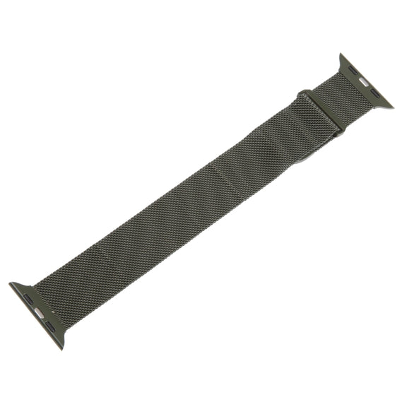 For Apple Watch 2 42mm Milanese Metal Magnetic Watch Band(Army Green)