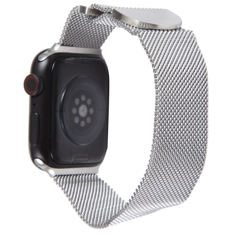 For Apple Watch 42mm Milanese Metal Magnetic Watch Band(Silver)
