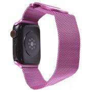 For Apple Watch 42mm Milanese Metal Magnetic Watch Band(Purple)