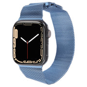 For Apple Watch 42mm Milanese Metal Magnetic Watch Band(Blue)
