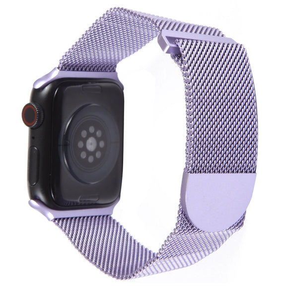 For Apple Watch 42mm Milanese Metal Magnetic Watch Band(Lavender Purple)
