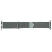 For Apple Watch 42mm Milanese Metal Magnetic Watch Band(Pine Green)