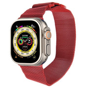 For Apple Watch SE 2023 44mm Milanese Metal Magnetic Watch Band(Red)