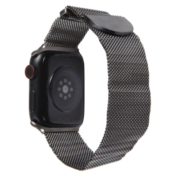 For Apple Watch 9 45mm Milanese Metal Magnetic Watch Band(Gunmetal)