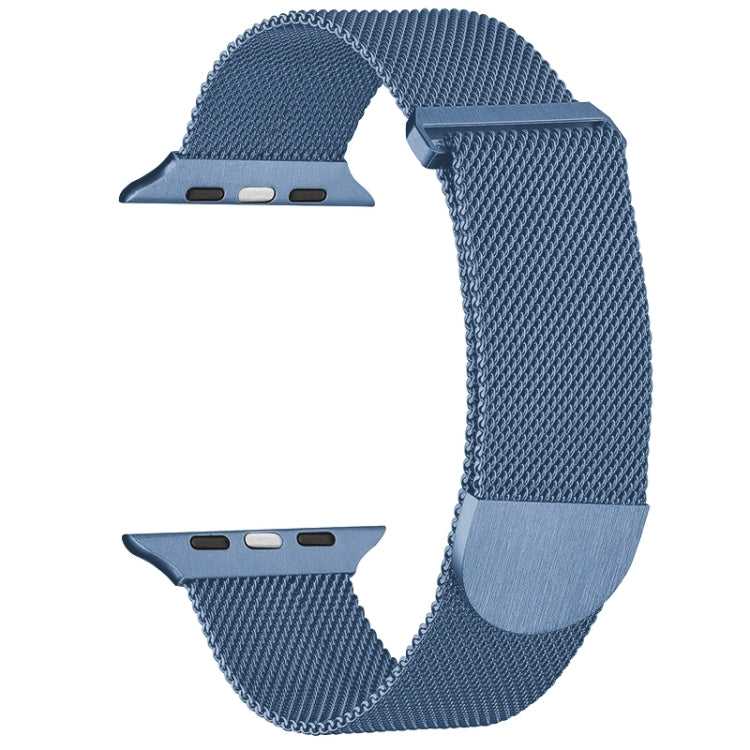 For Apple Watch 9 45mm Milanese Metal Magnetic Watch Band(Blue) - Watch Bands by PMC TechLife | Online Shopping South Africa | PMC TechLife