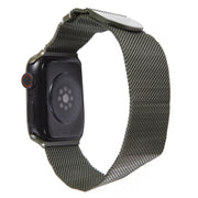 For Apple Watch 9 45mm Milanese Metal Magnetic Watch Band(Army Green)
