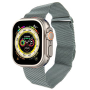 For Apple Watch 9 45mm Milanese Metal Magnetic Watch Band(Pine Green)