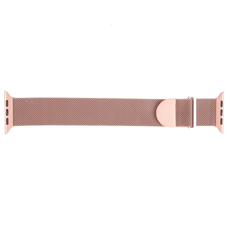 For Apple Watch 9 45mm Milanese Metal Magnetic Watch Band(Pink)