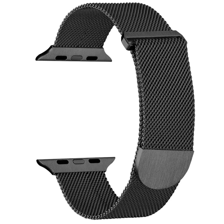 For Apple Watch 9 41mm Milanese Metal Magnetic Watch Band(Black) - Watch Bands by PMC TechLife | Online Shopping South Africa | PMC TechLife