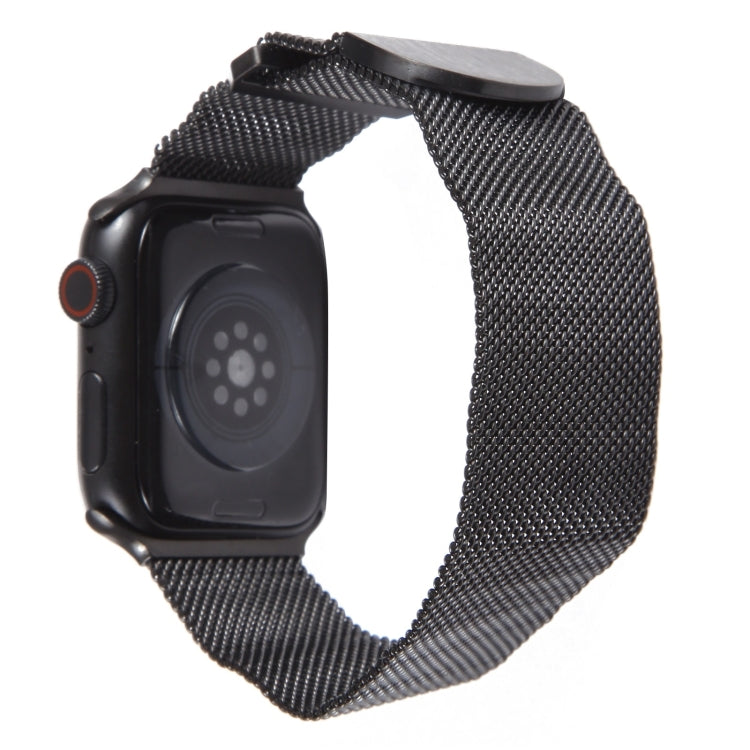 For Apple Watch 9 41mm Milanese Metal Magnetic Watch Band(Black)