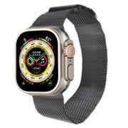 For Apple Watch 9 41mm Milanese Metal Magnetic Watch Band(Black)