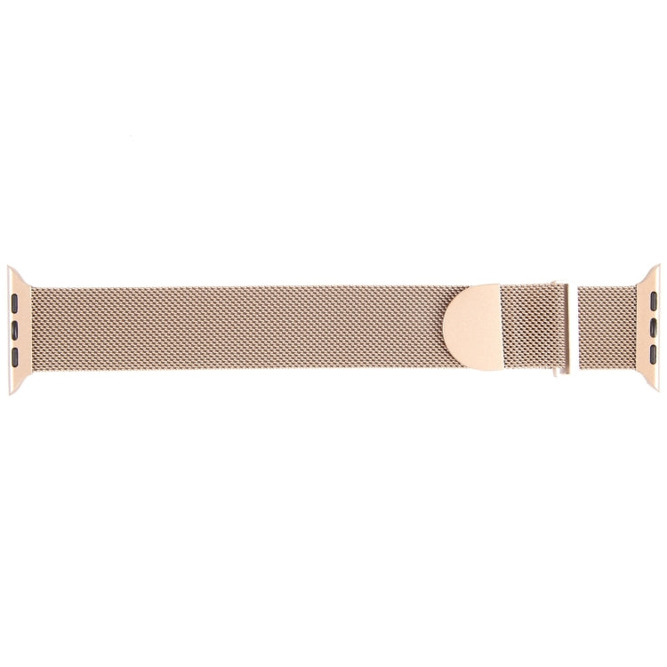 For Apple Watch 9 41mm Milanese Metal Magnetic Watch Band(Retro Gold)