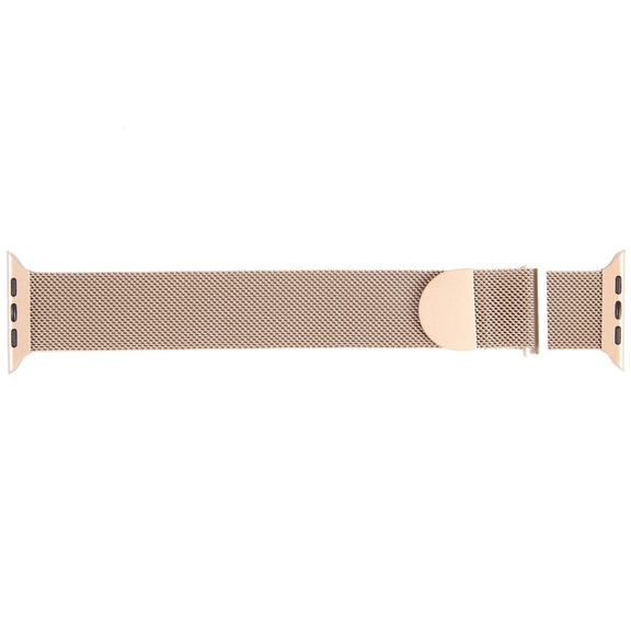 For Apple Watch 9 41mm Milanese Metal Magnetic Watch Band(Retro Gold)