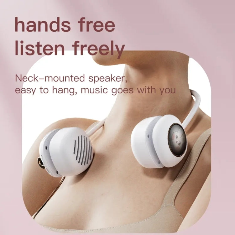T5 USB Portable Wireless Hanging Neck Bluetooth Speaker(White)