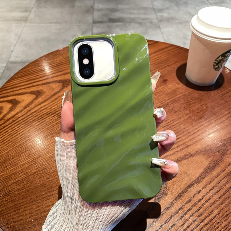 For iPhone XS Max Solid Color Wave Texture TPU Phone Case(Green) - More iPhone Cases by PMC TechLife | Online Shopping South Africa | PMC TechLife